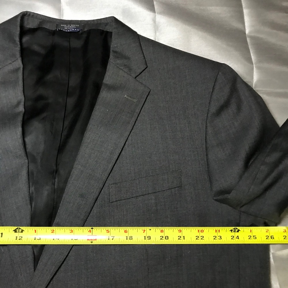 Tommy Hilfiger Mens 100% Wool Blazer Jacket Gray 2-Button Sport Coat XL 50 - Picture 8 of 11